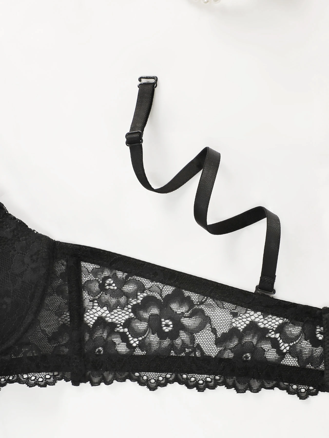 Sexy černá krajková podprsenka s kosticemi pro ženy, push-up vyztužená, pohodlné spodní prádlo s plným pokrytím, tričko, podprsenky pro denní nošení - náhled 5