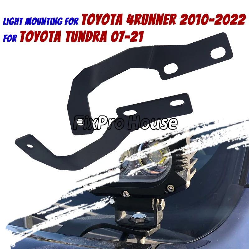 

LED Light Hood Mount Bracket For Toyota 4Runner 2010-2022 Tundra 2007-2021 Spotlight Fog lights Holder Engine Hood Brackets
