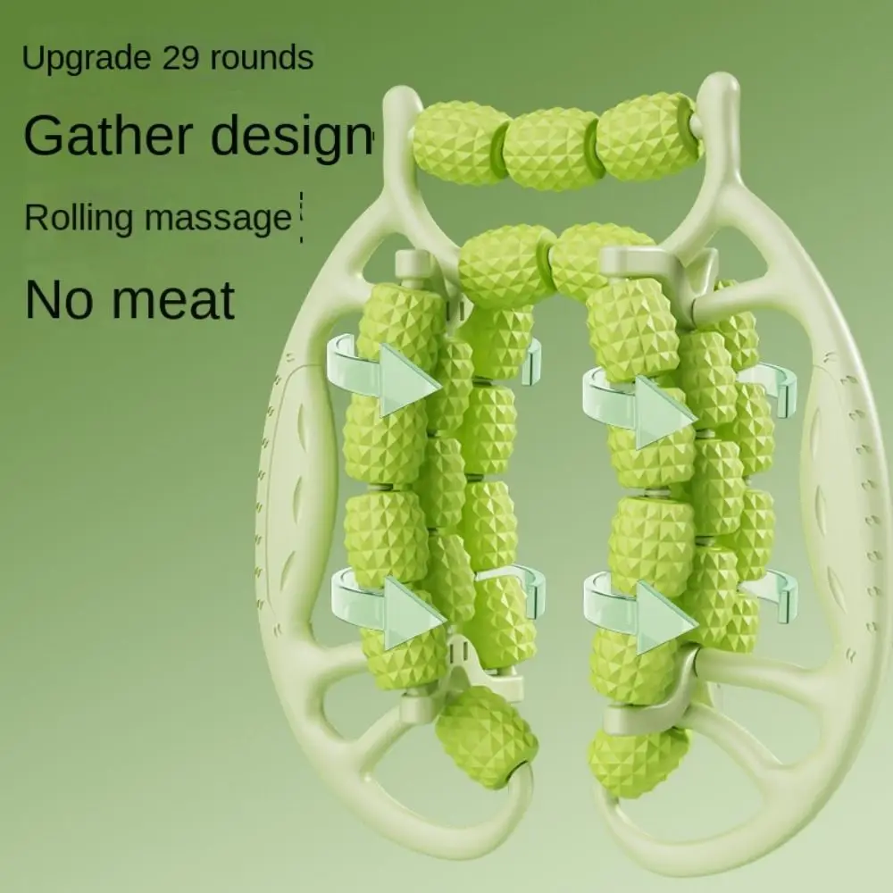 29/23 عجلات الحلقي الساق المشبك مدلك 360 درجة دوران يده مُدلك سلوليت أداة سلسة الأقمشة العميقة #3