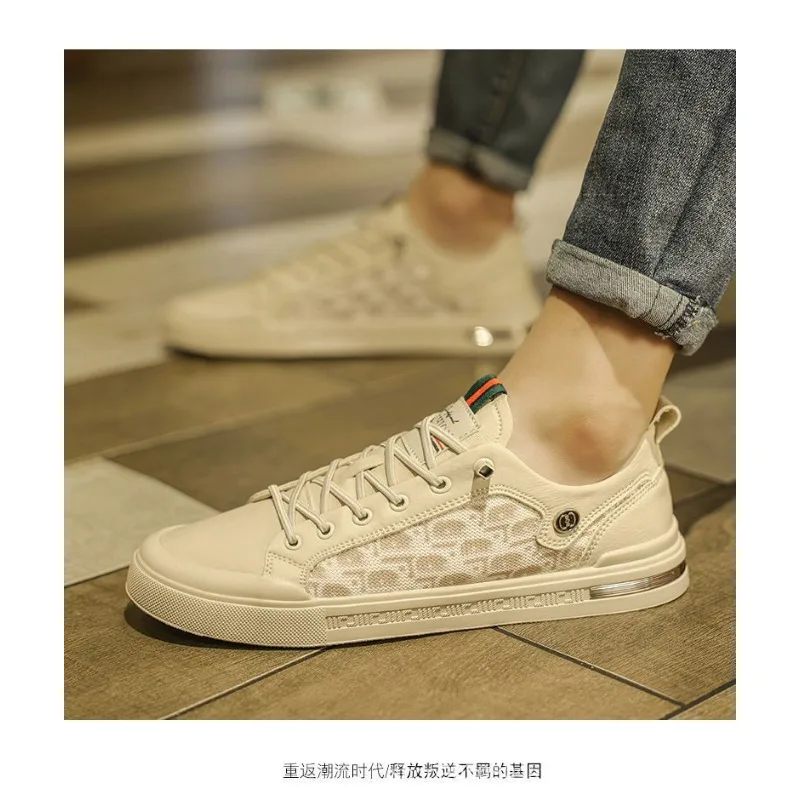 Men Leather Shoes Designer Sneakers Man Male Fashion Tennis Shoes Luxury Brand Skateboard Casual Vulcanize Shoes for Men