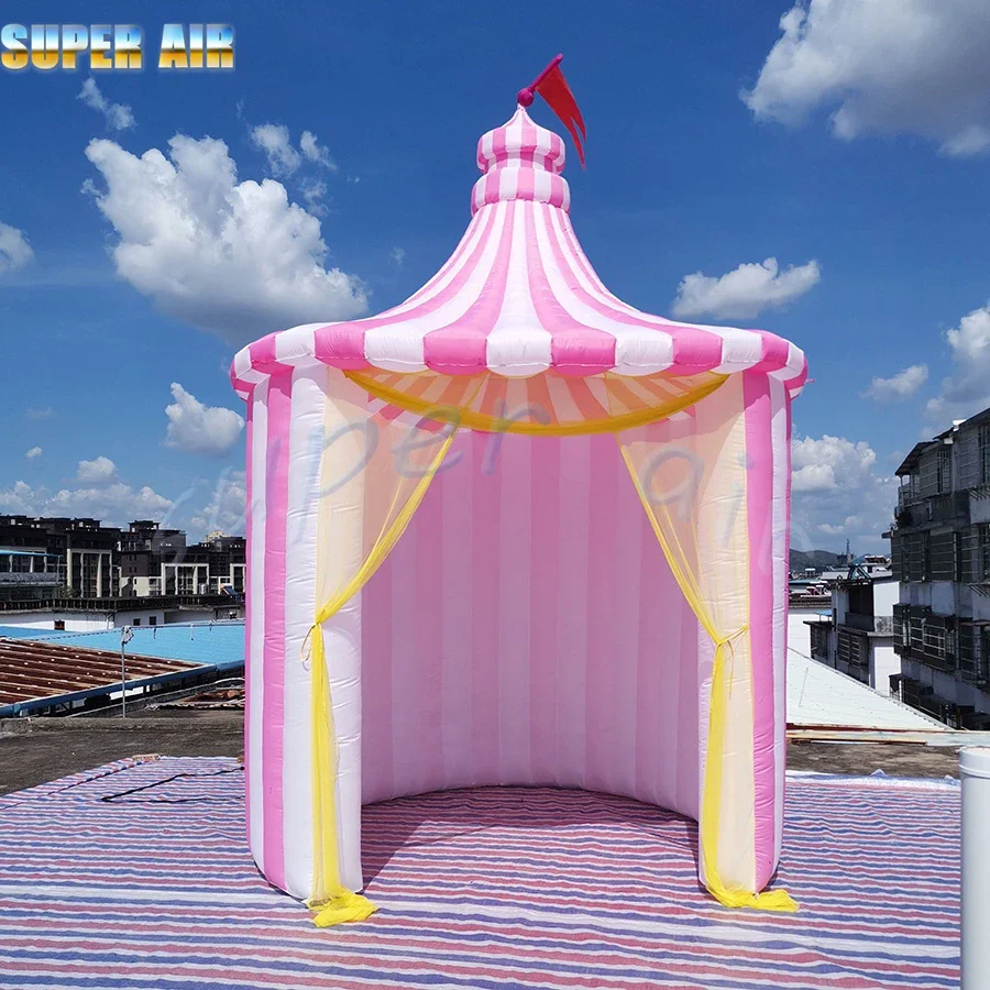 Customizable excellent design inflatable princess castle for kids play with built-in fan