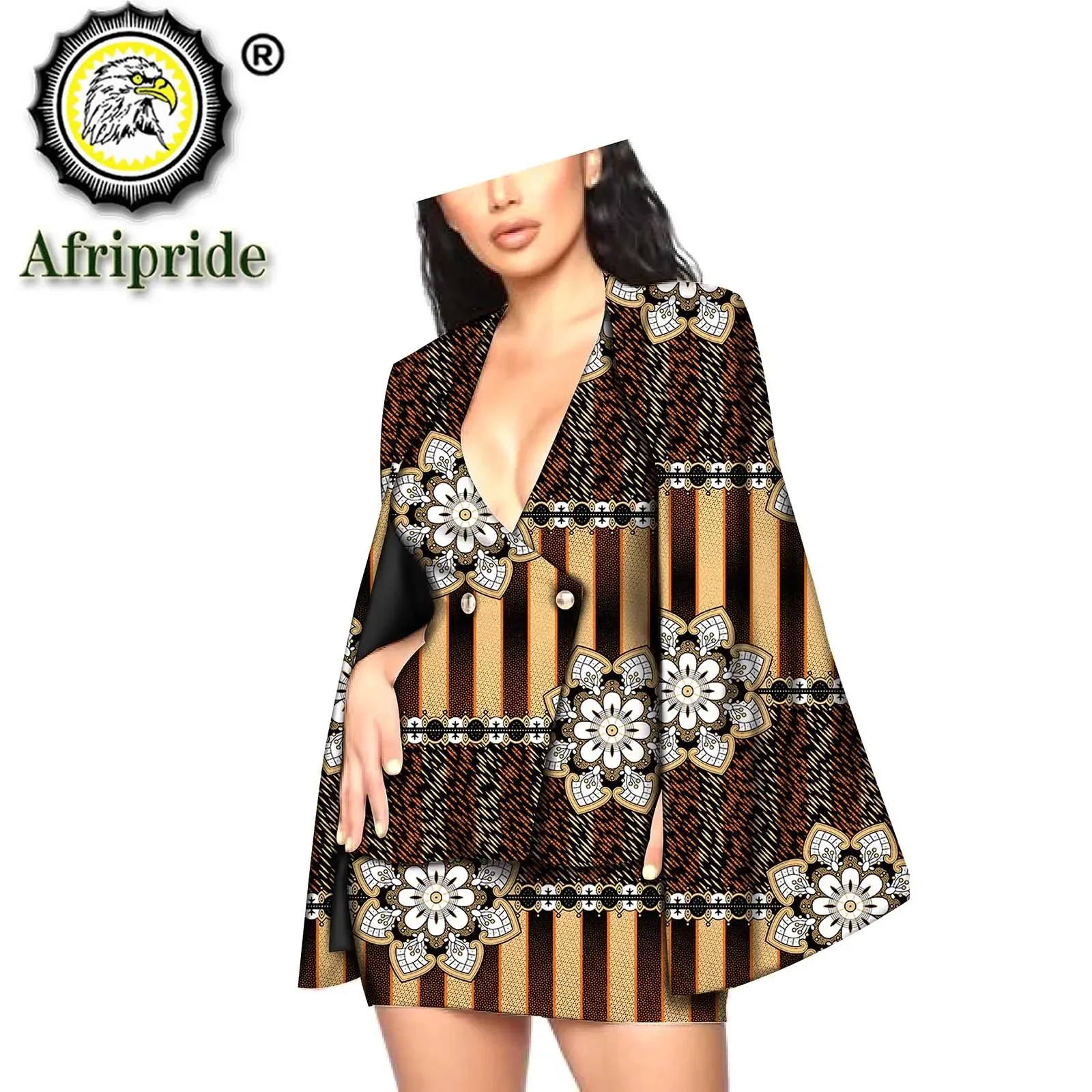 Frauen Mode Anzug Afrikanischen Ankara Drucken Mäntel Weste und Mini Rock 3 Stück Outfits Formale Outwear mit Futter Casual S2026039