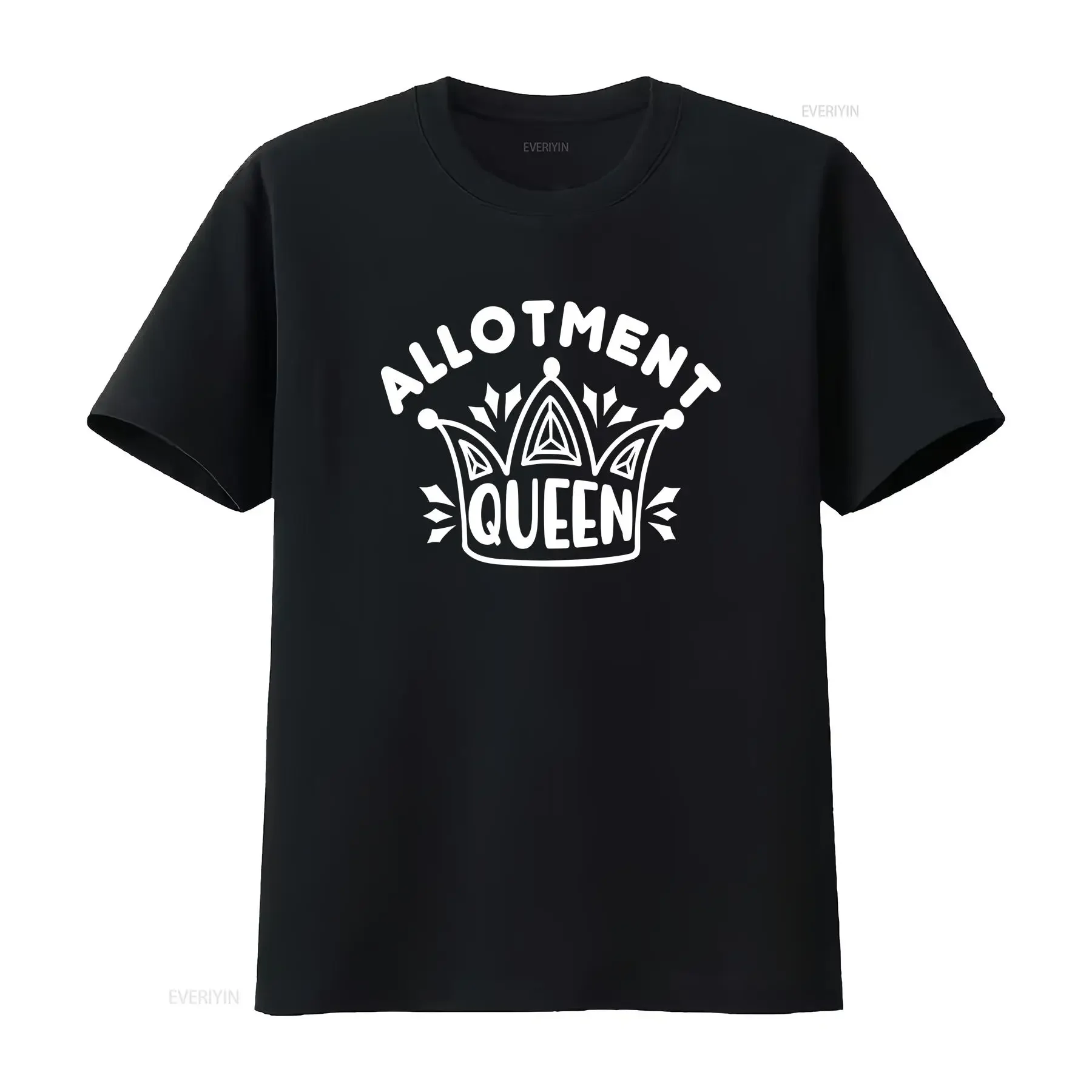 Allotment Queen T Shirt Lady Gardener Allotmenteer Grower vintage Washed Slightly Casual graphic homme Soft Stylish Versatile