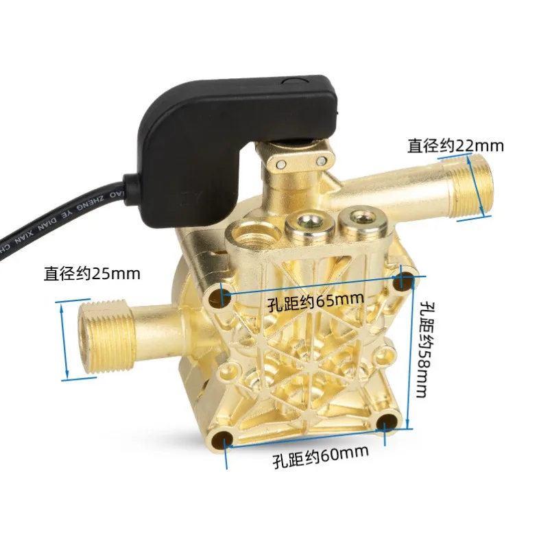 1812 Pump Head Assembly Household High Pressure Cleaner Accessories Car Wash Brush Pump Compatible Replacement Pump Head