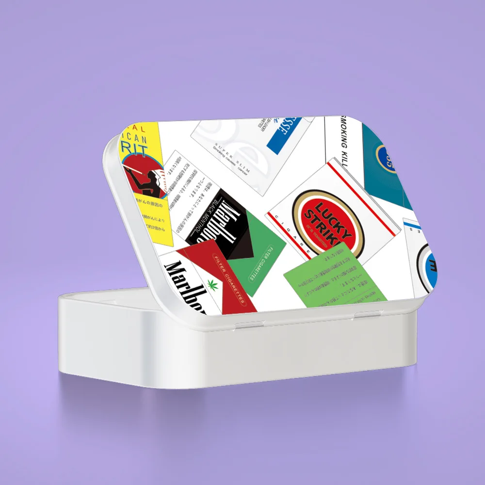 1 قطعة حالات المرطب حامل تخزين الورق المتداول صناديق السجائر القصدير مختومة حاوية التبغ الشمس نمط اكسسوارات التدخين #6