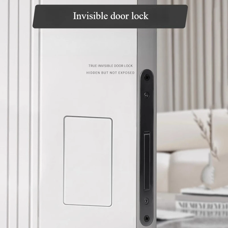 Invisible Bedroom Magnetic Silent Plane Lock Indoor Simple Household Minimalist Lock Bathroom Hidden Lock Core