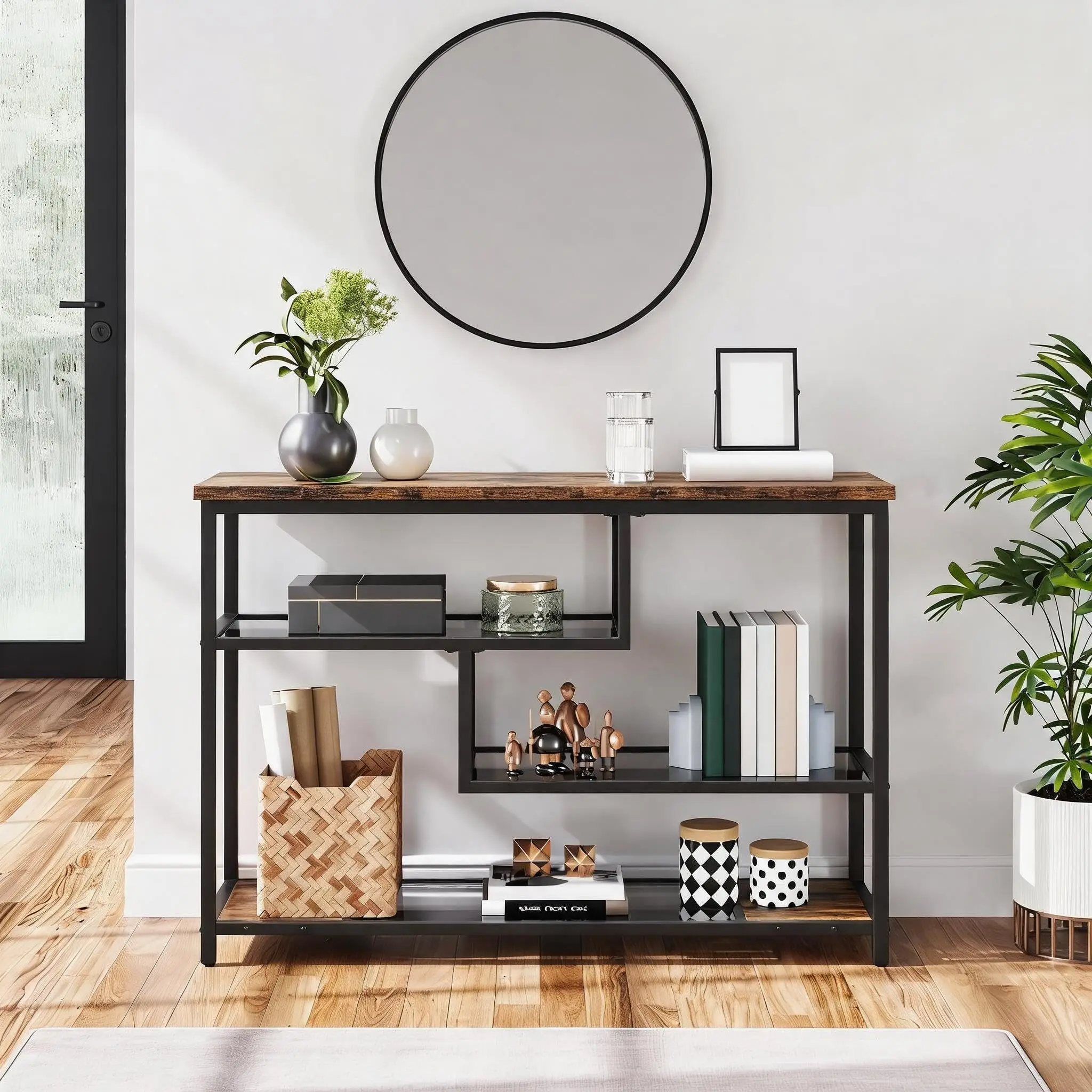 Narrow Console Table Long Behind Couch Sofa Table