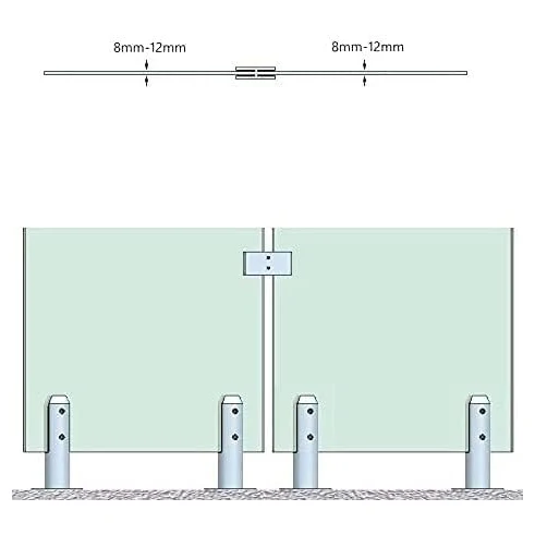 Стекло балюстрады с зажимом для стекла, кронштейн из нержавеющей стали 304 для стеклянной балюстрады, балюстрады, забор для бассейна (1 шт. 180 шт. ° )