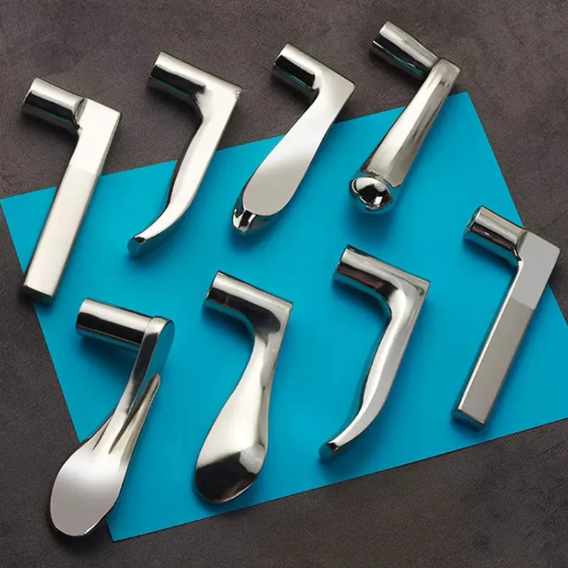 2 unids/lote de accesorios de manija de acero inoxidable, manija de puerta del dormitorio, manija de cerradura de puerta de diseño moderno Universal para baño, herrajes para puerta