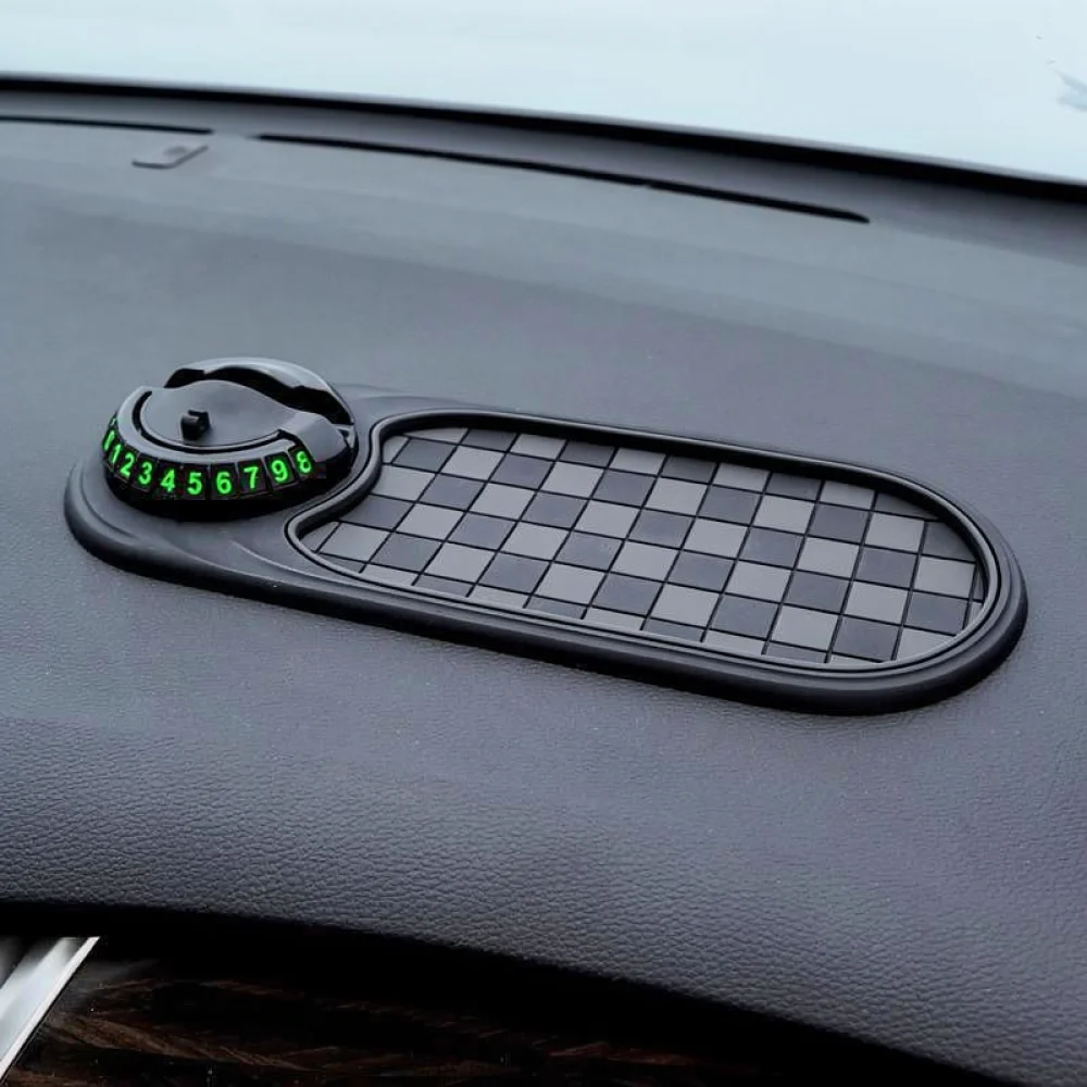 Dashboard Phone Mount With Temporary Parking Card Multifunctional Car Navigation Stand Stable Anti Slip Pad