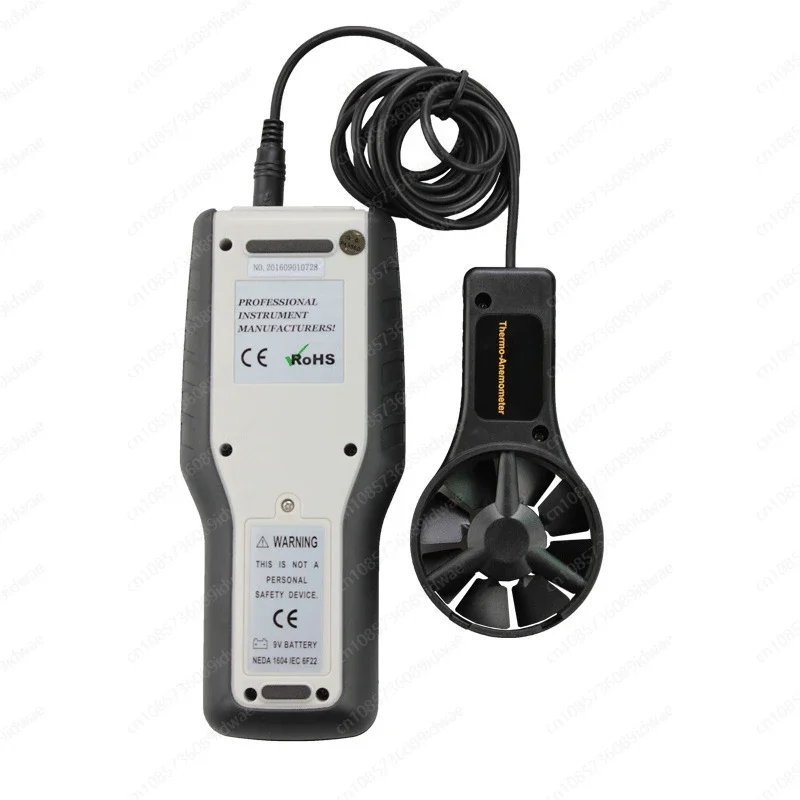 Portable wind meter, wind temperature, air volume, wind speed detector, handheld digital anemometer