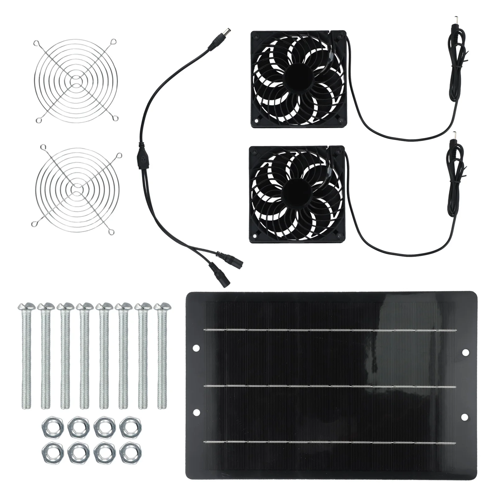 40W Solar Panel Fan Solar Powered Exhaust Fan Monocrystalline Silicon For Homes RVs Greenhouses Utility Rooms Pet Houses