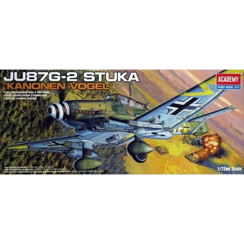 

1/72 Academy model 12404 JU87G-2 Dive Bomber assembly Scale diy toys Model Kit