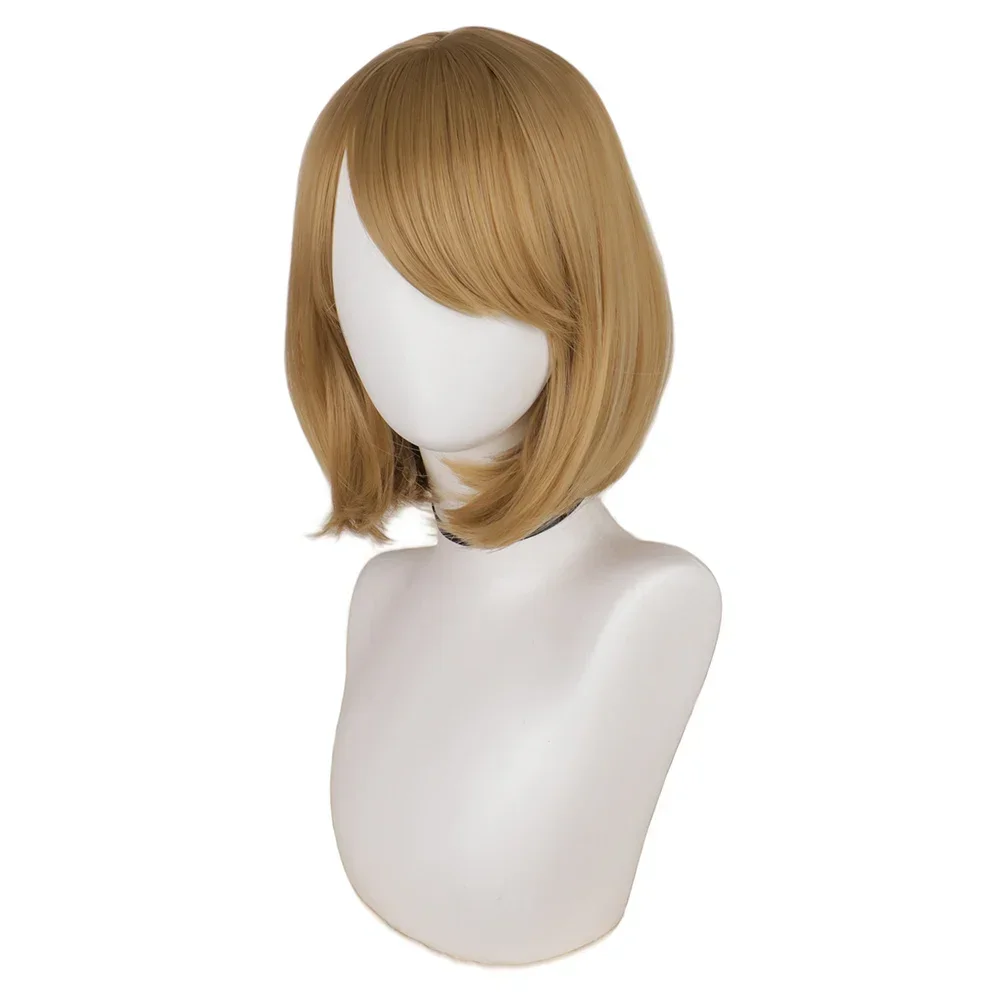 Ashleyy Grahamm Cosplay Wig Game Short Heat Resistant Synthetic Hair Halloween Party Role Play Wigs