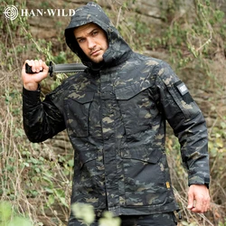 HAN WILD M65 Jacket Fans Airsoft Combat Men Climb Clothing Hunting Windbreaker Jackets Windproof Flight Pilot Coat Hood Jacket
