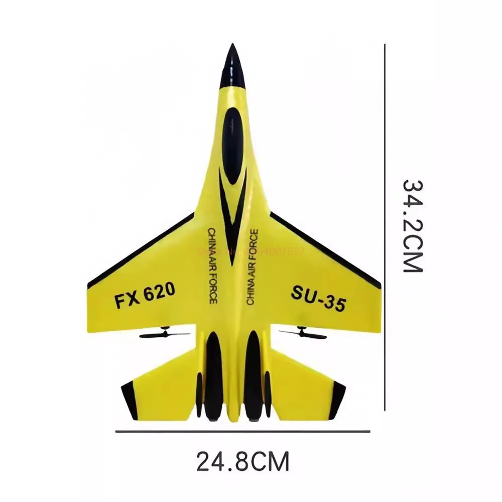 2.4g rc asa fixa aeronave drone planador rc avião de controle remoto Fx-620 Su-35 caça elétrica epp espuma meninos presente aniversário