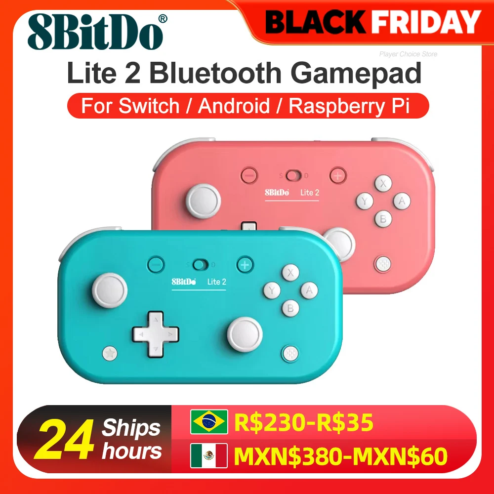 8BitDo Gamepads for Nintendo Switch Controller Lite 2 Controle for Raspberry Pi Android iOS iPadOS tvOS macOS Turtbo function