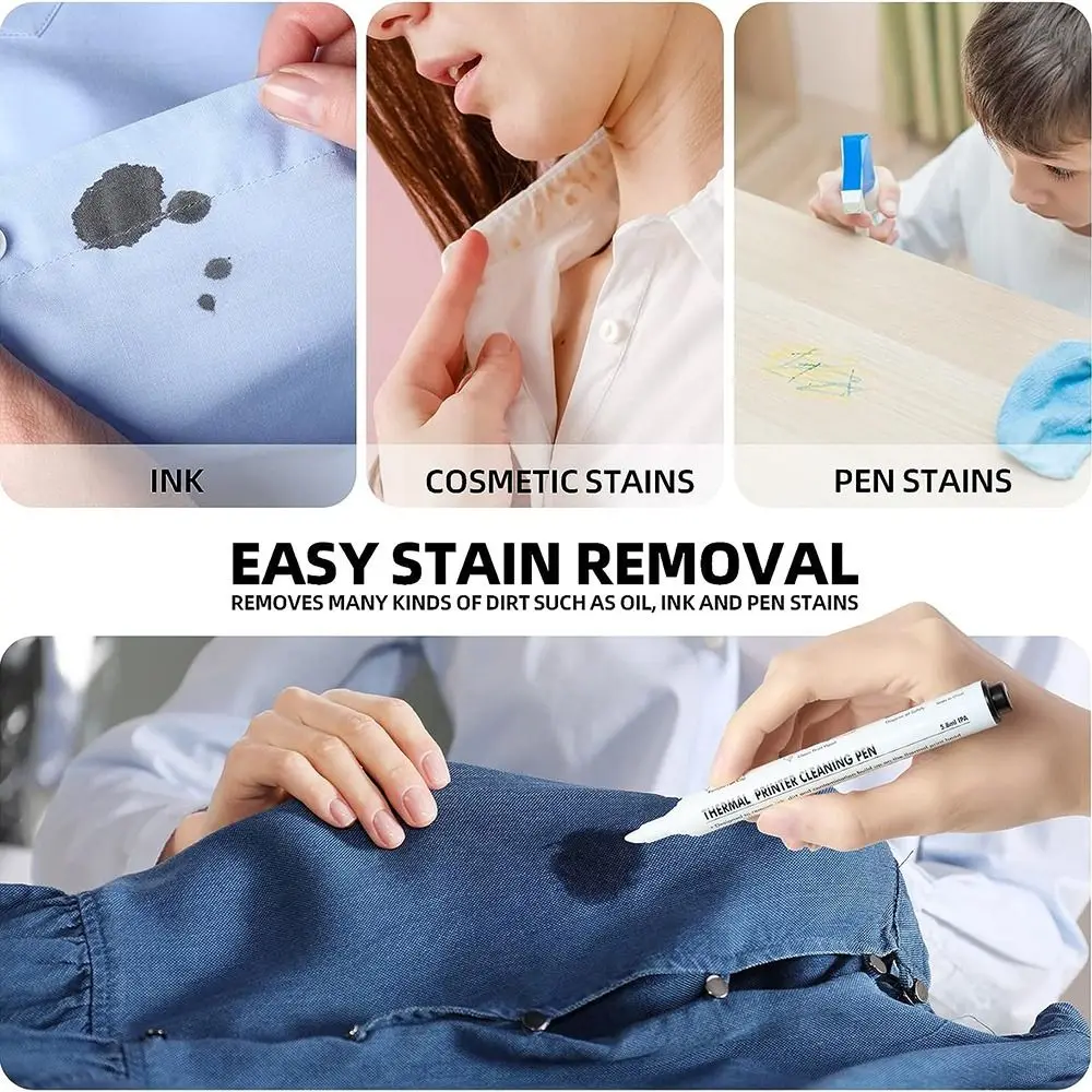 Useful Plastic Thermal Printer Cleaning Pen Decontamination White Thermal Printer Cleaner Printer Maintenance For Zebra