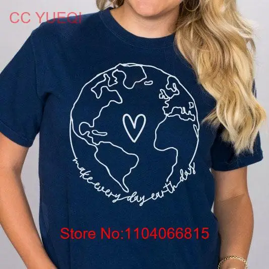 Camiseta de colores cómodos para el día de la tierra, bonito, Vintage, océano, ambiental, Save The Nature Girl
