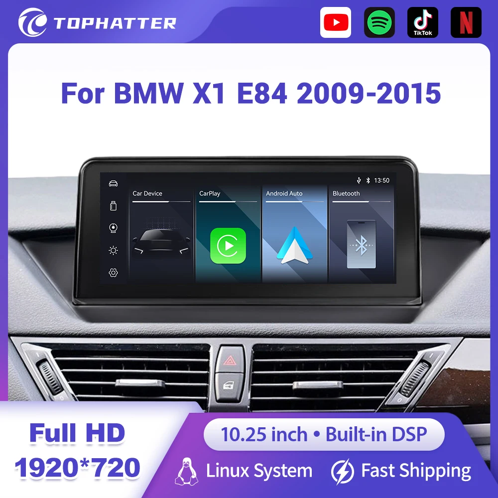 

Linux Carplay Wireless for BMW X1 E84 2009-2015 CIC IDrive 10.25" Touch Screen Android Auto 2Din Car Stereo Multimedia Head Unit