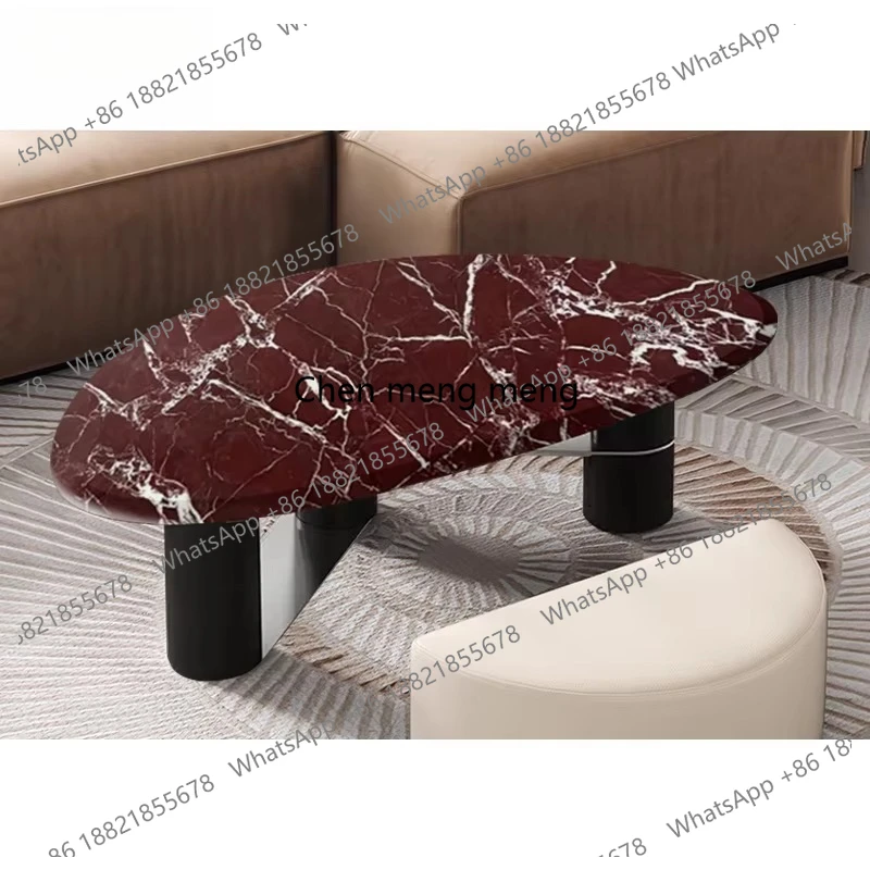 

For Small Spaces for Living Room Balcony or Home Furniture Traditional Design Stone Coffee Tea Table