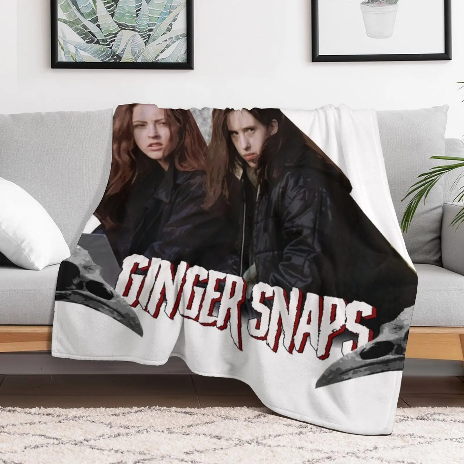 Ginger Snaps - The Fitzgeralds Silently Judging You Throw Blanket Hairys Retros Soft Plush Plaid Blankets