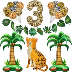 Safari Animals Leopard Tiger Print Happy Birthday Banner Pennant Sign for Kids Jungle Animal Party Decoration Baby Shower Favors
