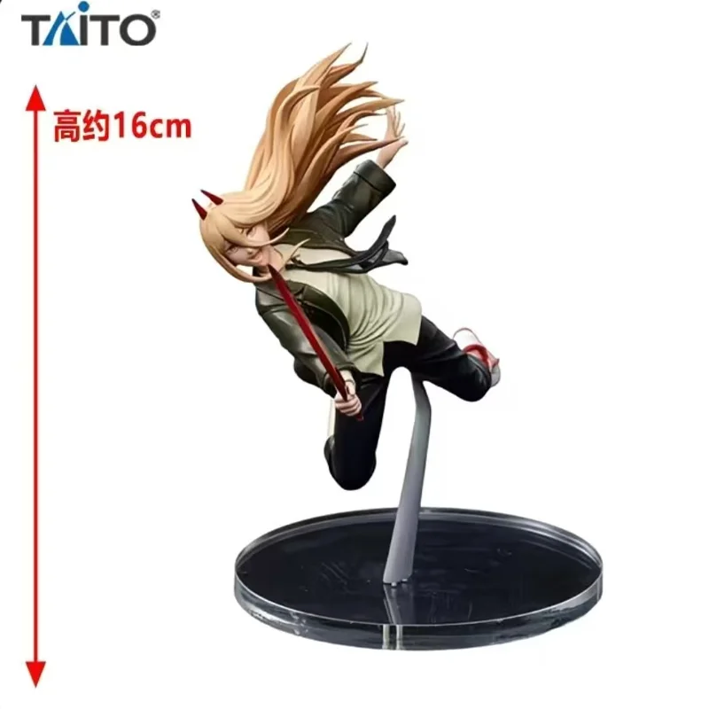In voorraad Echt TAITO Chainsaw Man Power PVC ongeveer 16 cm Anime Figuur Model Desktop ornament Collector Beeldje Speelgoed Gift