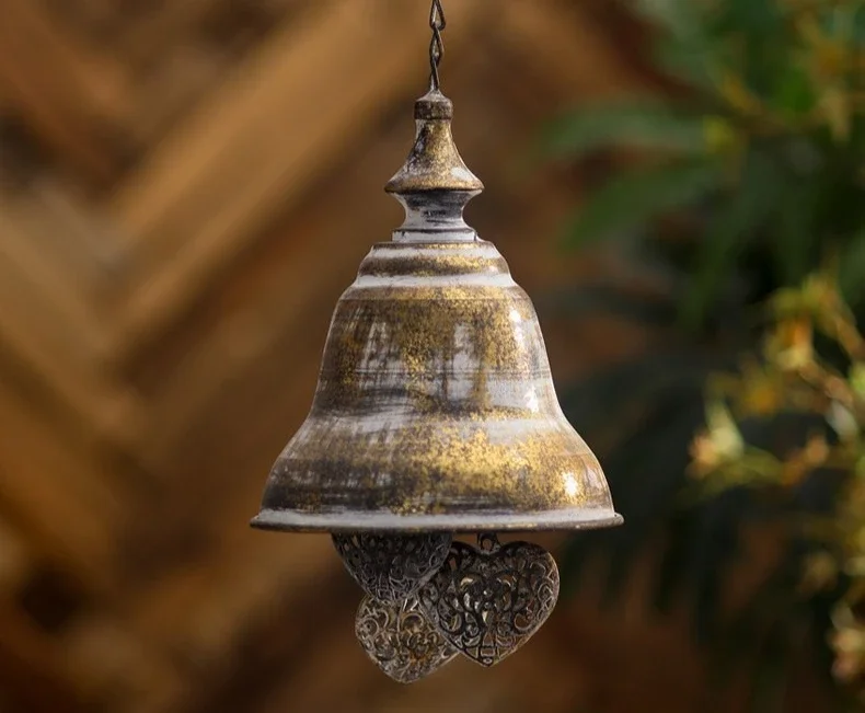 Vintage Leaf Wind Chime Country Bell Hanging Decor Rustic for Door Patio Farmhouse Garden Yard Outdoor Porch Balcony Wall Home