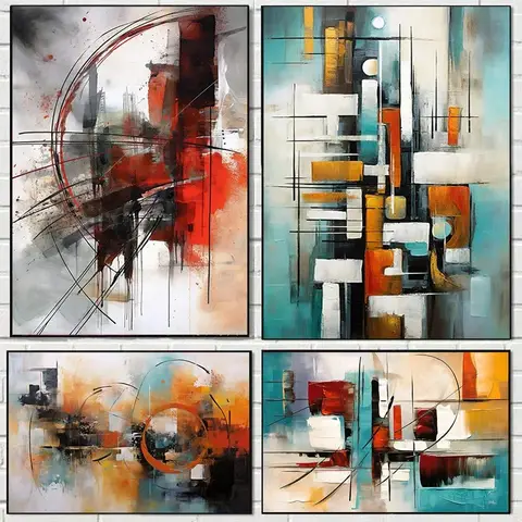 Arte de pared abstracto clásico, pintura al óleo de Color mate sobre lienzo, póster impreso, decoración del hogar, pintura decorativa para sala de estar y dormitorio