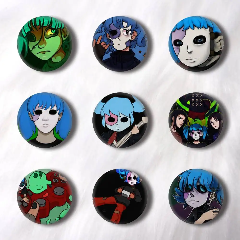 Sally Face Horror Game Character  Creative Round Button Badges Pin Brooch Backpack Jewelry Gift