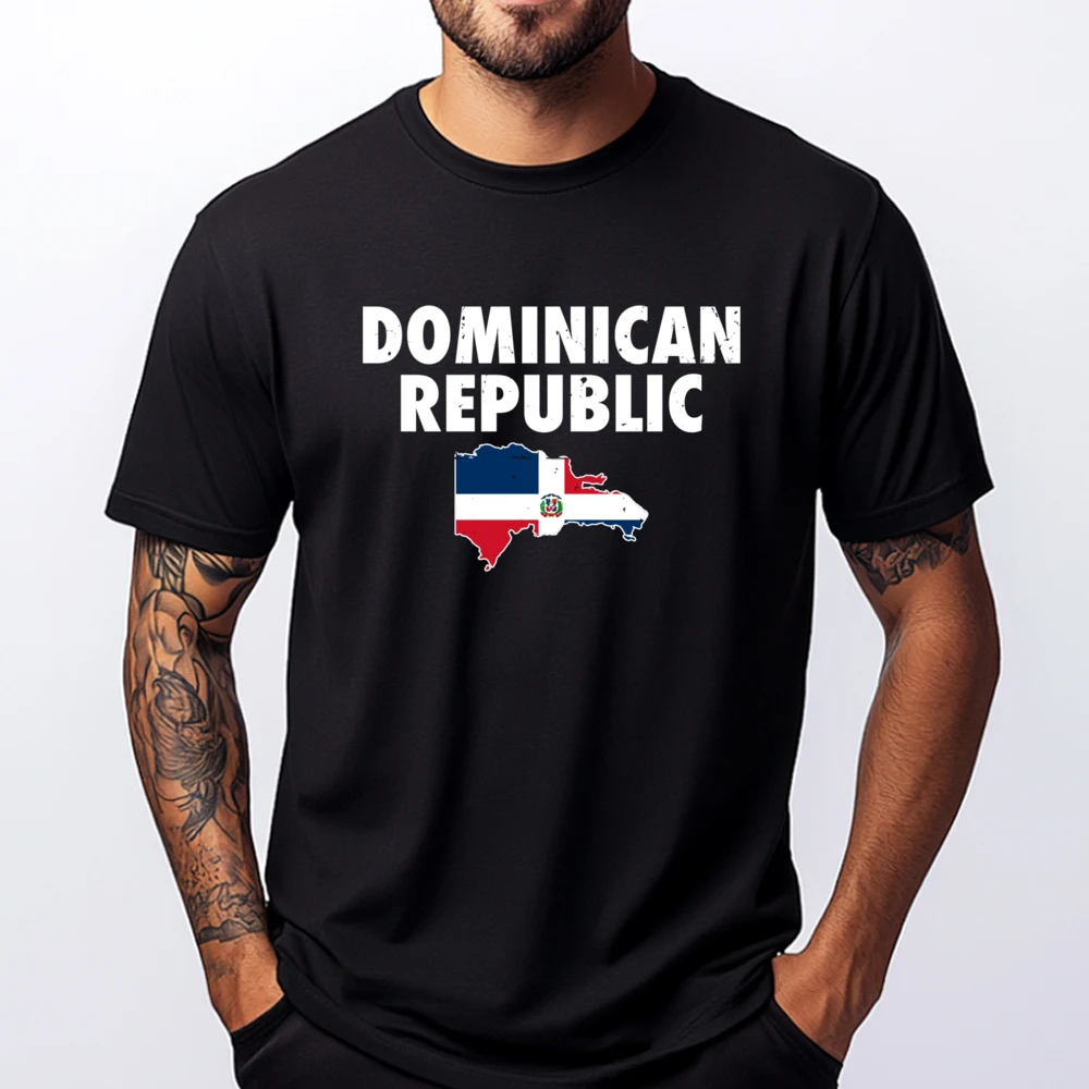 

Dominican Republic Vintage Map Flag Proud Dominican Luxury T Shirt Men High Quality Camisetas De Hombre