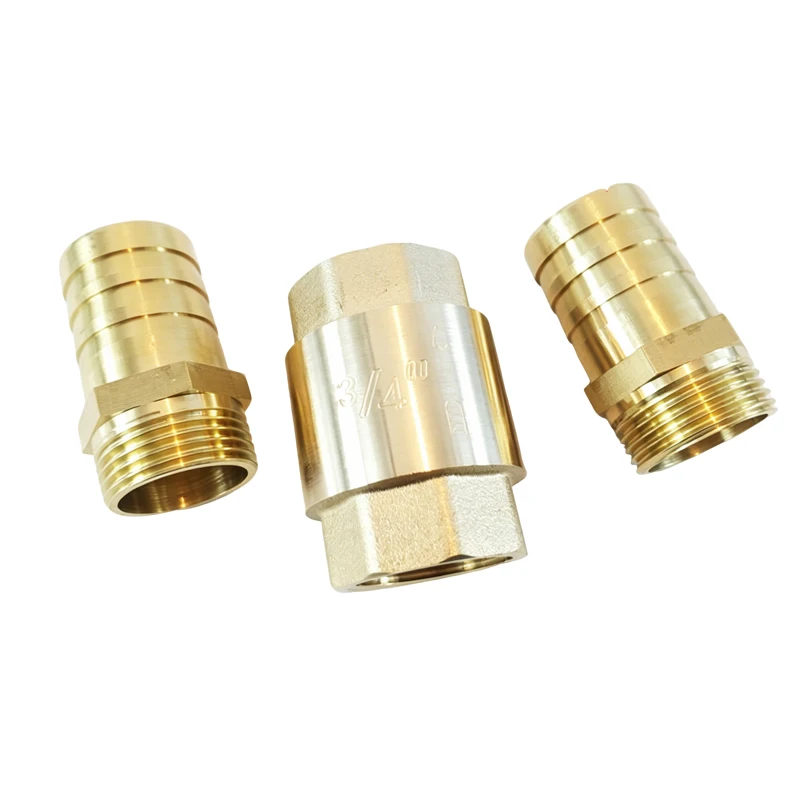 8 10 12 14 16 19 25 32mm Hose Tube Pipe Barb Brass Vertical Lift Spring Check Valve For Water One Way Non-Return Valve
