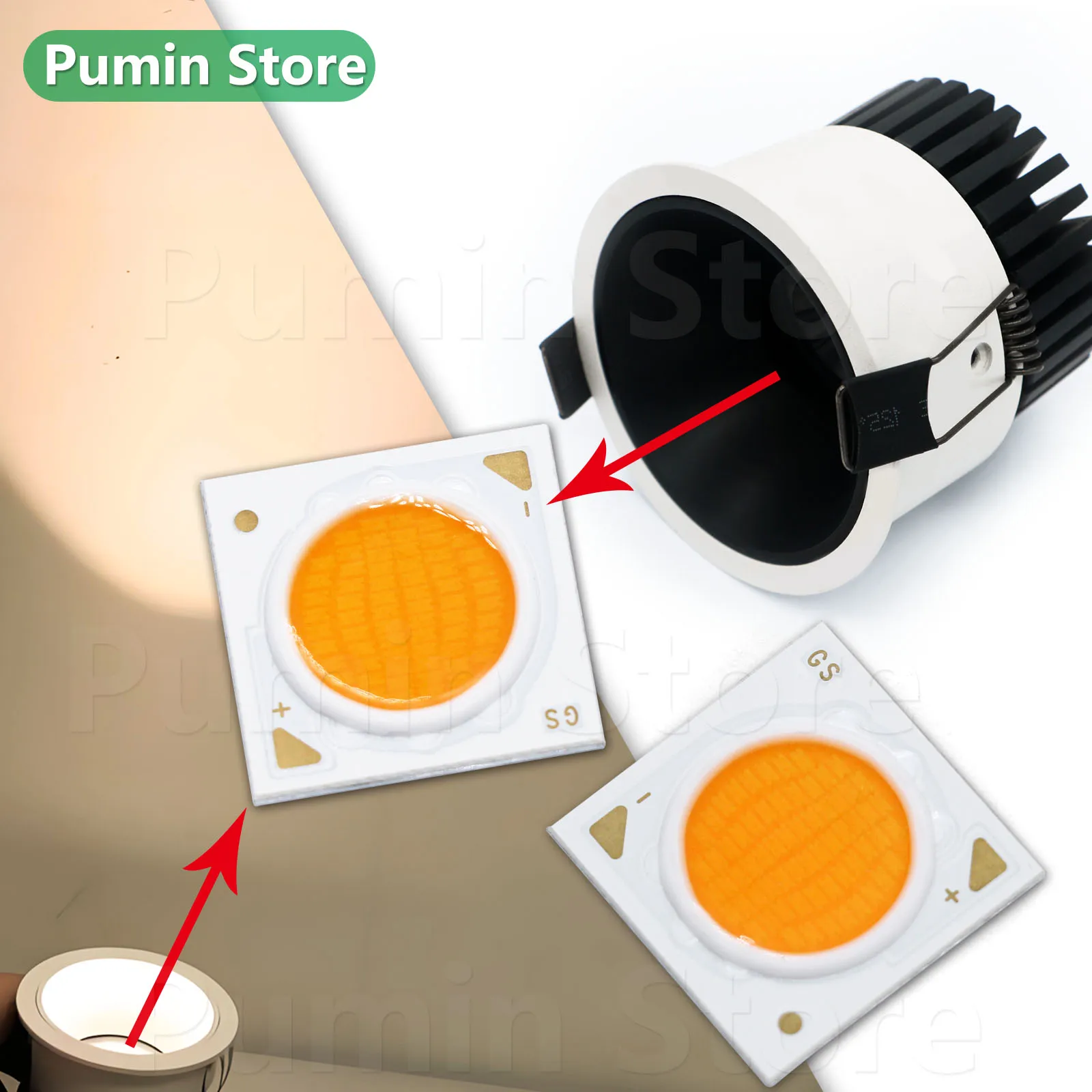 1pcs LED Bridgelux Chip DC24V COB Led Module Bead Constant Voltage Chip 3W/5W/7W/10W/12W/15W/20W/24W/30W Ra95-97 Spotlight DIY