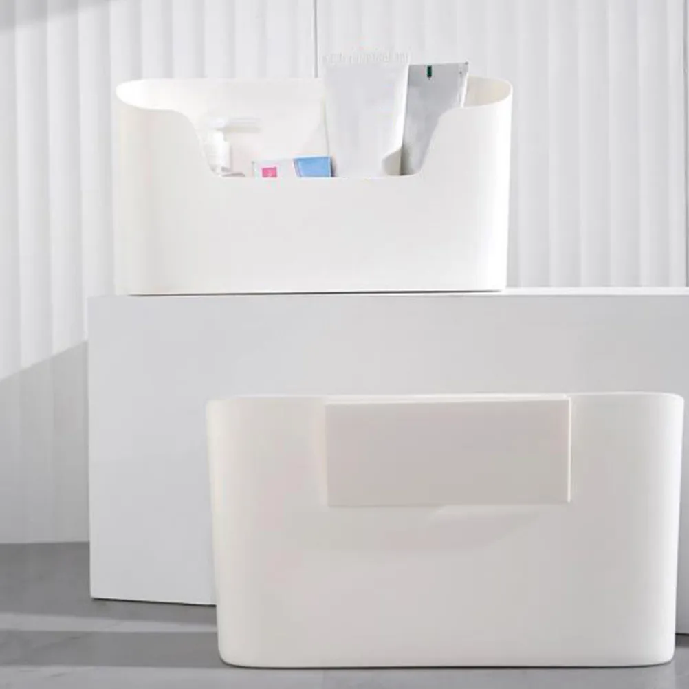Punch-Free Wall Mount Storage Box Self-Adhesive Sundries Holder for Toothbrush Toothpaste Razor Cotton Swabs Cosmetics Wall