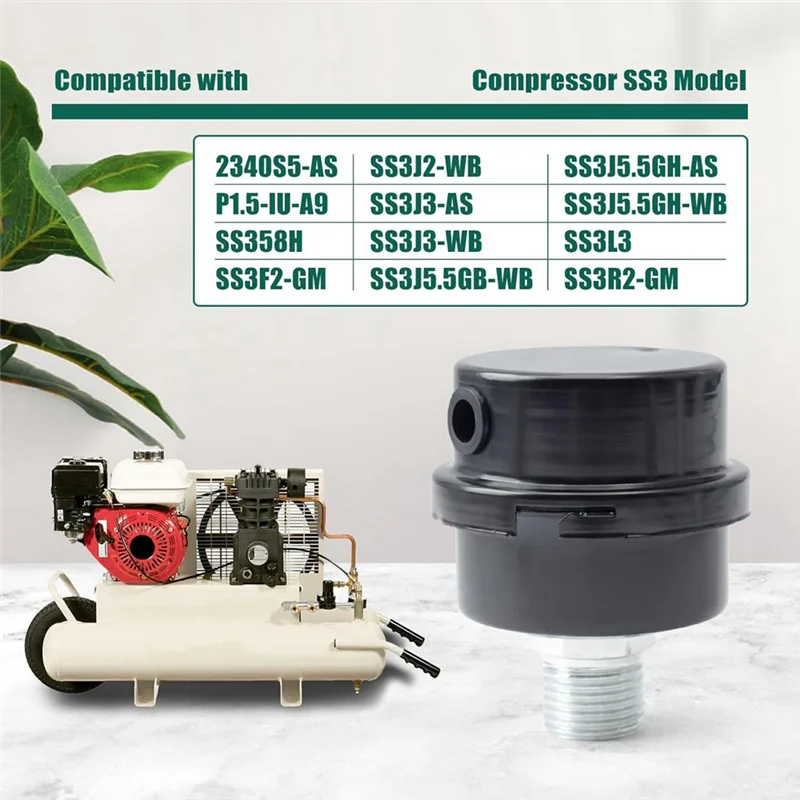 

Top Deals Quiet Mode Part 1/2 NPT Outlet Replacement For SS3 Compressor, Interchangeable With FS06050 FS-06-050