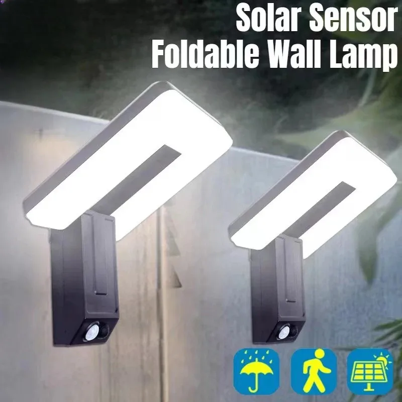 

Складной светодиод 120г. ° Солнечный свет, уличный настенный светильник, водонепроницаемые прожекторы, лампа с датчиком движения, солнечный 3-режимный уличный фонарь, садовый декор