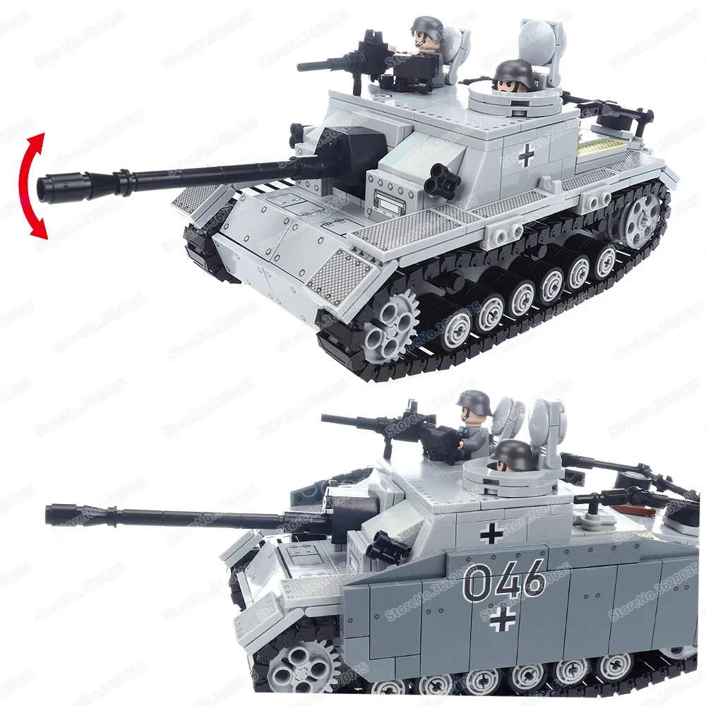 No 3 G type Tank Military Building Block Assembled Moc WW2 Figures Weapons Assault Gun Battalion Scenes Model Child Gift Boy Toy