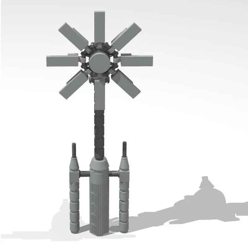 57 PCS Star Fighting Wind turbine. MOC Customize Modular Building Block Design Kids Model Creative Design DIY Toy Birthday Gift