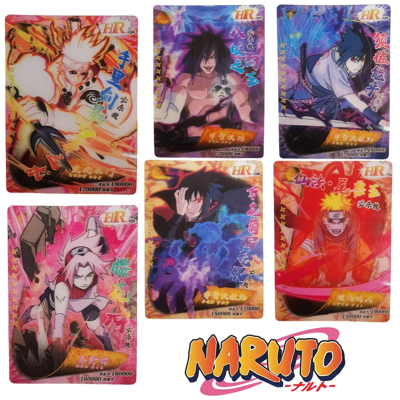 

Naruto Hr Series Sasuke Namikaze Minato Anime Characters Rare Game Collection Flash Card Cartoon Toys Christmas Gift