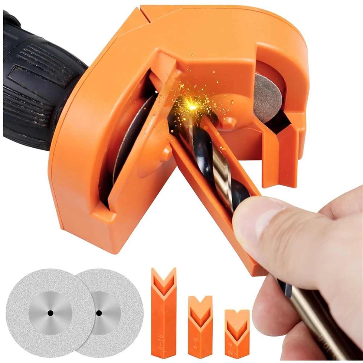 Multipurpose Drill Bit Grinding Sharpener for All Bits, High Speed Steel, Masonry, Carbide, Cobalt,Tin-Coated Drill Bits