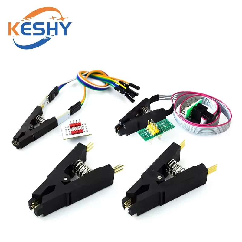 Programcı Test klipsi SOP8 Sekiz pinli BIOS klipsi Geniş ve dar gövdeli 8 pinli evrensel klips Adaptör klipsi IC Soket Yazma çip klipsi