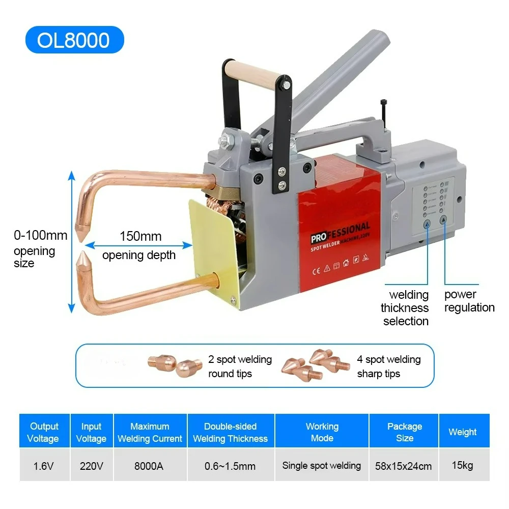 Handheld Spot Welding Machine Car Transformer Electric Spot Welder For Metal