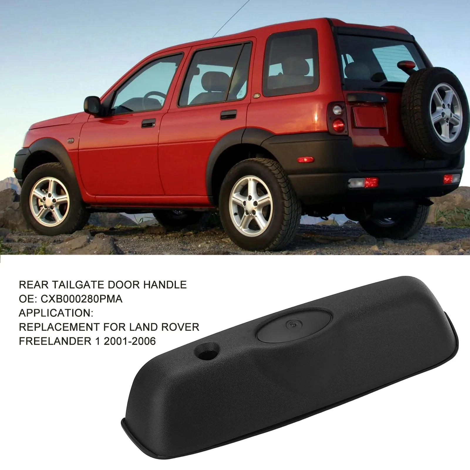 

Rear Tailgate Door Handle Rear Tailgate Handle Assembly CXB000280PMA Sturdy Structure Rounded Edges Perfect Fit for Car