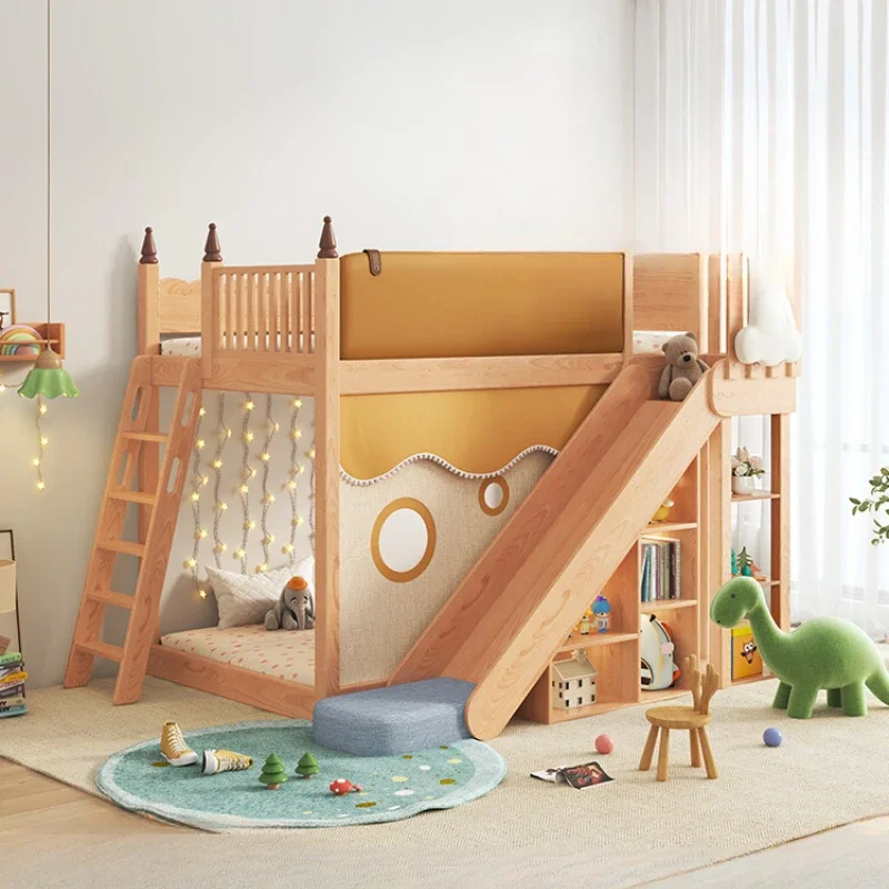 Bunk beds, solid wood bunk sliding  tree houses, semi-high  tent