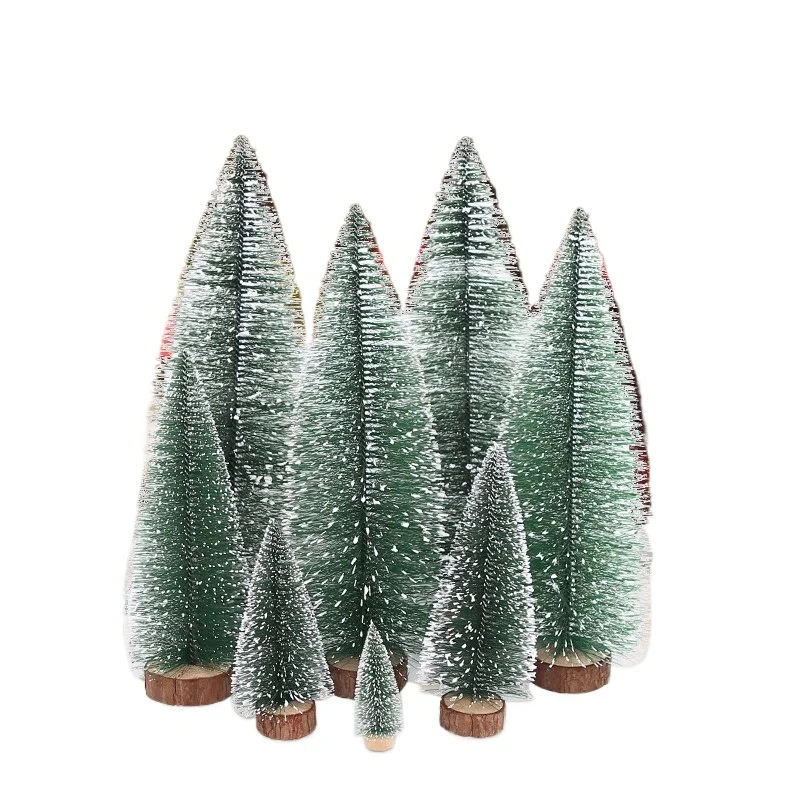 mini-Arvore-de-natal-com-agulhas-de-pinheiro-flocadas-cedro-branco-decoracao-criativa-para-mesa