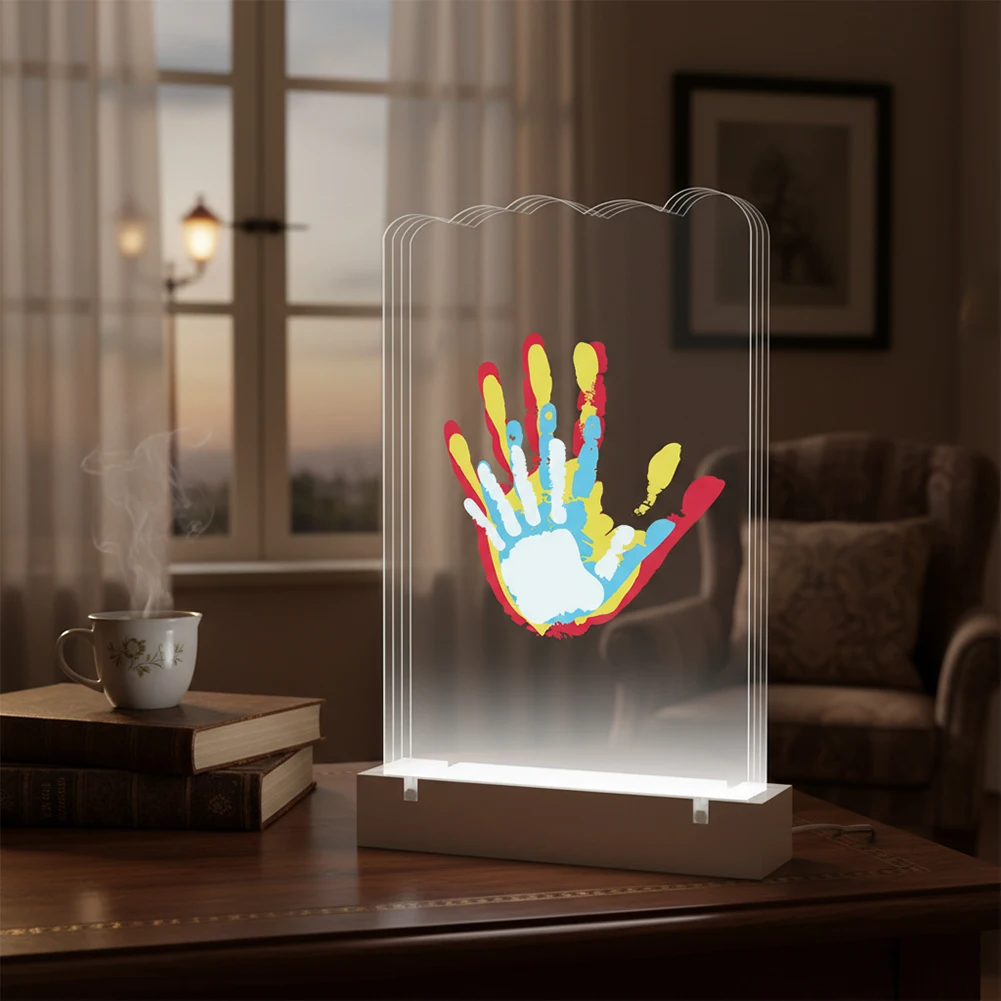 Nursery Decor Family Handprint for Kit Footprint Keepsake Family Handprint Kit Dermatologically Tested Paints DIY Family Craft