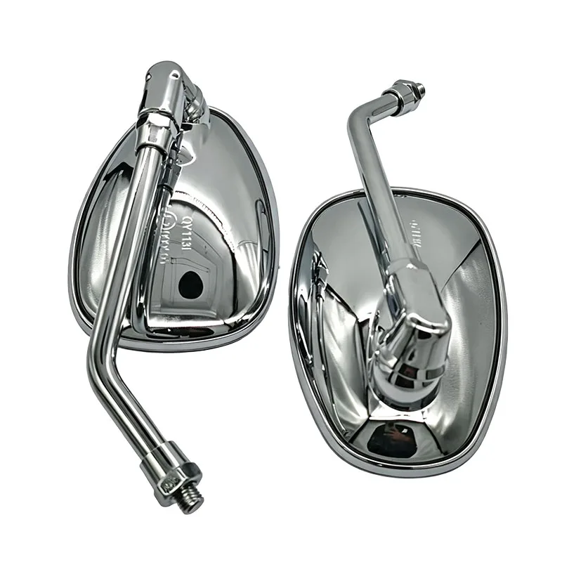 2 Stück Chrom-Seitenspiegel für ZX6R ZX10R Versys 650, universell, M10-Schraube, Rückspiegel, Roller, E-Bike, Motorradzubehör – Detail 8