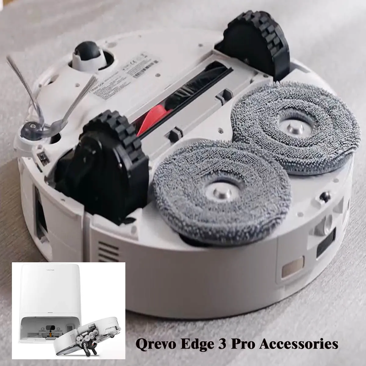 Original Roborock Qrevo Edge 3 Pro Accessories Dust Bag Filter Main brush Side Brush Mop Pad For Qrevo Edge 2 Pro/Qrevo Edge 2