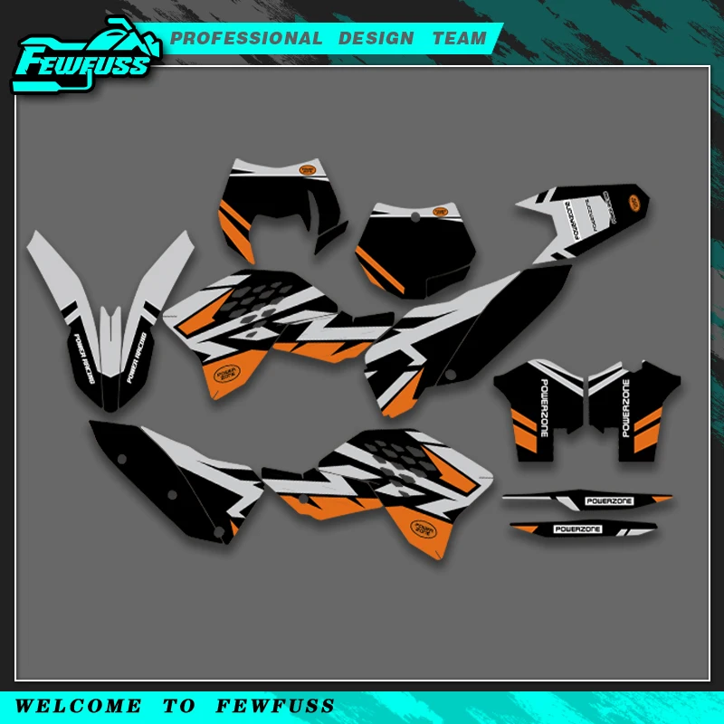 

Fewfuss For KTM SX SXF 2007 2008 2009 2010 EXC EXCF 125 250 300 450 2008-2011 Custom Motorcycle Graphics Decals Stickers Kits